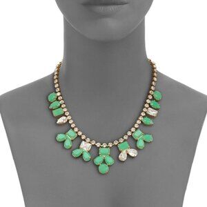 Kate Spade Gold Plate Secret Garden Green Neck NWT